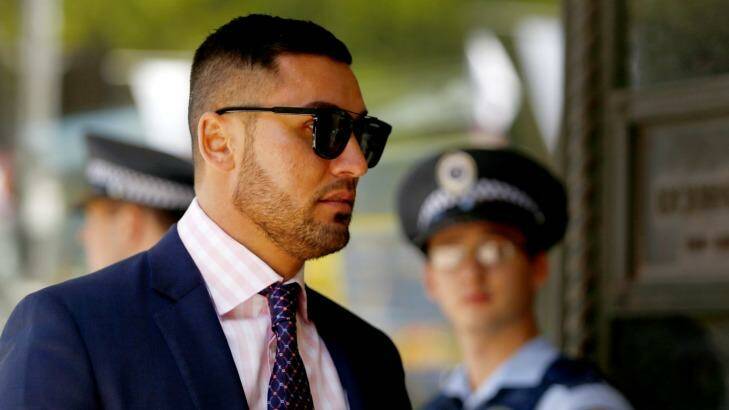 Salim Mehajer arrives at the Downing Centre court complex on Tuesday. Photo: Daniel Munoz