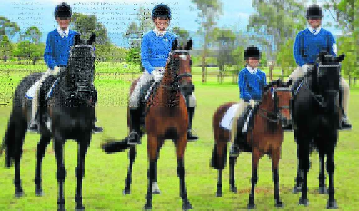 EXCEPTIONAL RIDES: Lily Best, Cassie McCarroll, Molly Best and Mikayla Wilkinson represented Zone 6 at the State Show-riding Championships.
