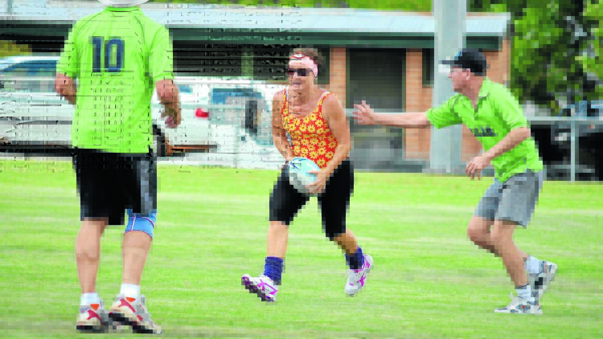 COLOURFUL: Paula Sutherland at the Coolah Veterans Touch Carnival. The 2014 event will be held on November 1-2. Photo: BEN HARRIS 031113bhcoolah1033
