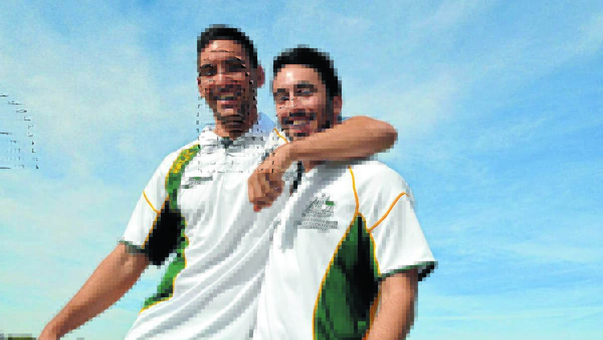 BROTHERS IN ARMS: Tim and Nick Good will play together in Australian colours for the first time. Photo: BEN HARRIS	240414bhgood0632