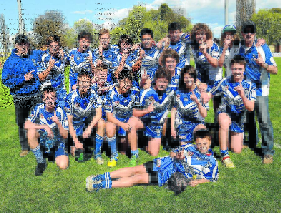 VICTORY: St Pat’s had a day to remember on Saturday at Carrington Park when their under 14s grand final win gave the club a winning treble on the day. Photo: PHILL MURRAY 092014ppats1