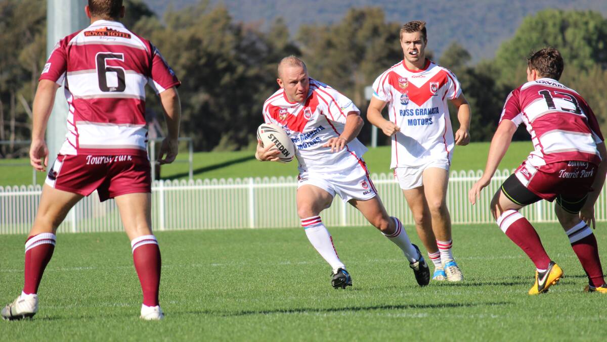 Mudgee Dragons' Jason McPhee in the first division clash against Blayney at Glen Willow Regional Sporting Complex on Saturday. PHOTO: DARREN SNYDER