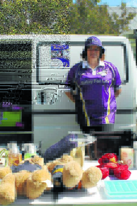 Trey Smith was selling Relay for Life raffle tickets and more for the Don’t Rayner on our Relay team at the Anglican Church markets.