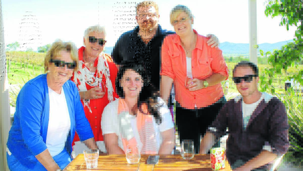 The “Highly Strung” team celebrated a successful day at the markets by visiting Moothi Estate. Pictured are Kerry Brady, Sue Sewell, Mark MacMurray, Carly Sewell, Kathleen Brady and Shane Geoghegan.