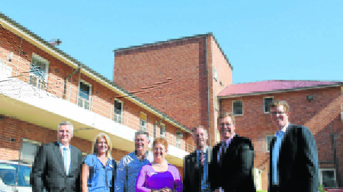 The Coalition Government announced on Friday that it will invest $60 million to upgrade the Mudgee Hospital if it is re-elected on March 28. Pictured (from left) are Mid-Western Regional Council General Manager Brad Cam, General manager Southern Sector Western NSW Local Health District Sharon McKay, Mid-Western Region Council Mayor Des Kennedy, Mudgee/Gulgong Health Services Manager Judith Ford, Western NSW Local Health District chief executive Scott McLachlan, Deputy Premier and Member for Dubbo Troy Grant, and Member for Orange Andrew Gee at the Mudgee Hospital on Friday morning.