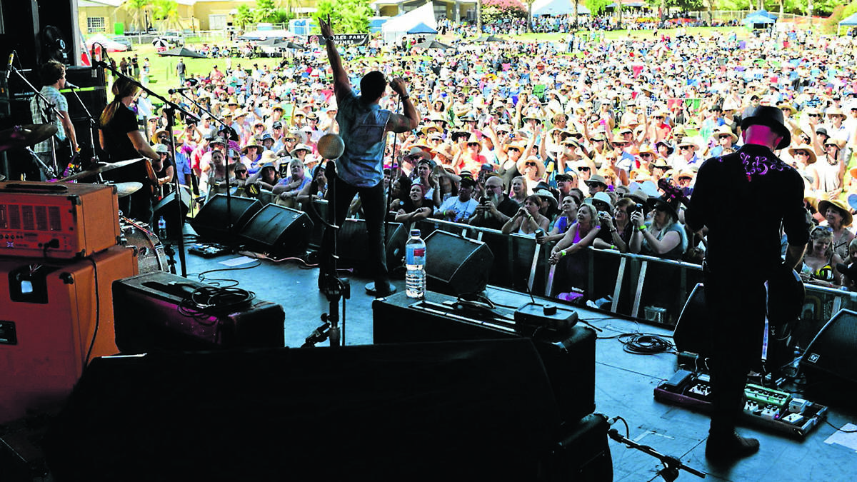 Shannon Noll warms up  the Red Hot Summer Tour in front of a packed crowd. Photo by Col Boyd