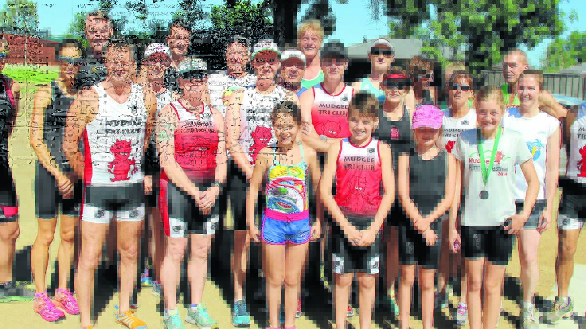 Mudgee Triathlon Club members at the second round of the Central West Inter-club Triathlon Series at Bathurst. Photo: TONY SHAW