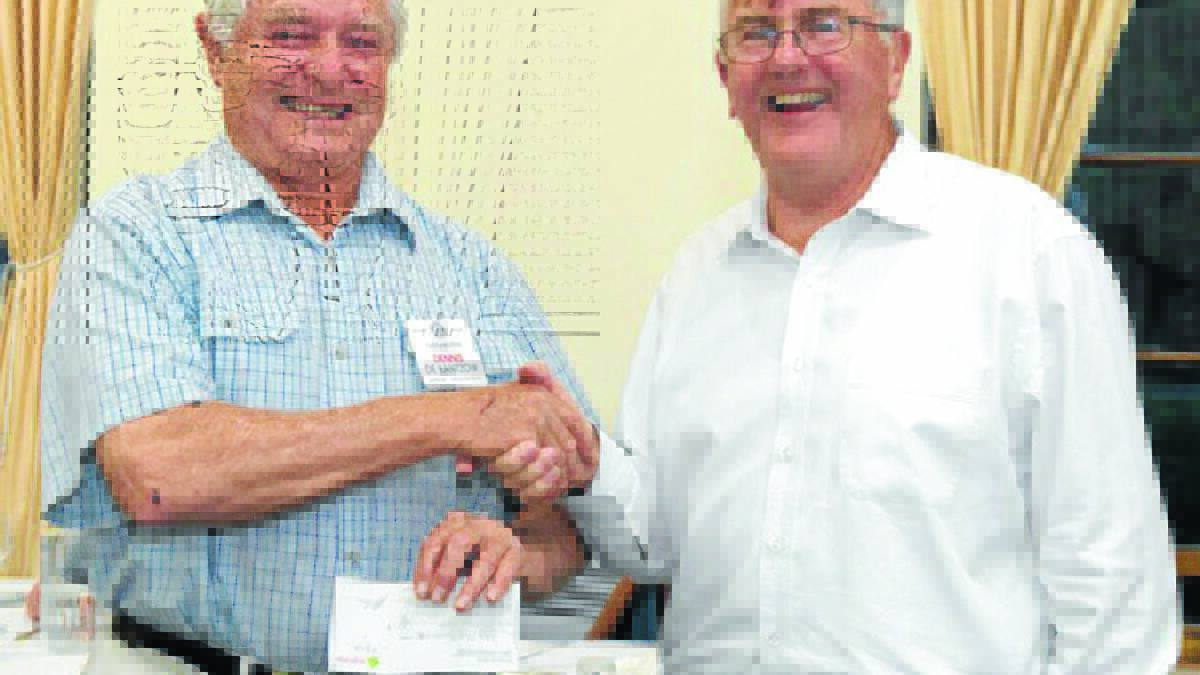 On behalf of Mudgee Rotary, Dennis De Kantzow presented a $2000 donation for the Bo Hospital Foundation to Turramurra Rotary president Roger Blackwood. The donation will help to equip an Ebola isolation ward at Bo Children’s Hospital in Sierra Leone.