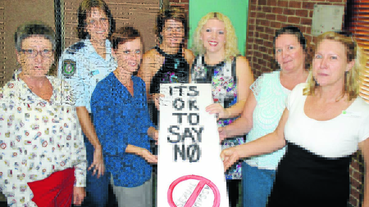 Ultramarathon runner Kirrily Dear (centre)  with Mudgee People Against Domestic Violence committee members Marisa Quintana and Anne-Maree Costello, Alex Turner and Sue Williams,  NSW Police Regional Domestic Violence Co-ordinator Katie Gordon and Kate Baker of Barnardos at the International Women’s Day lunch at The Stables on Wednesday.