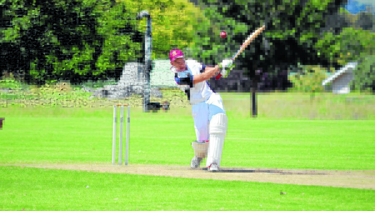 Lawson Park Hotel Jamie Golden scored 44 not out and took 3-11 in his team’s nine-wicket win over the McDonald Lawson Bulls. Photo: BEN HARRIS