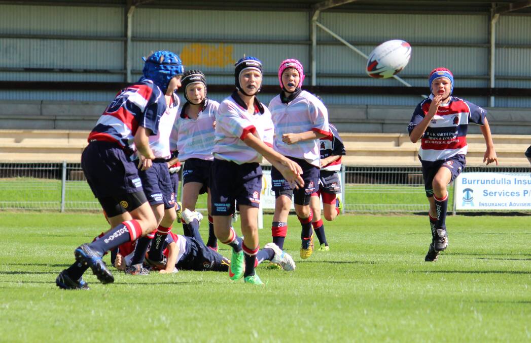 D'Arcy Needham lets the ball fly for Mudgee Wombats under 13s Blue at Jubilee Oval on Saturday. PHOTO: DARREN SNYDER