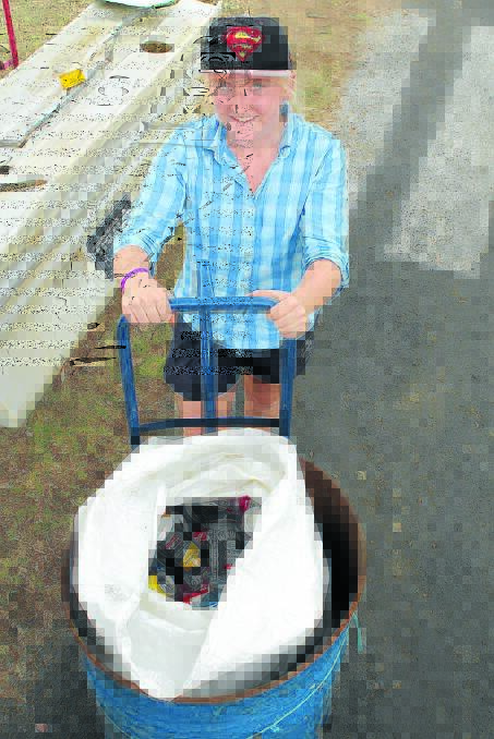 Caitlan Maw and the Rylstone and District Pony Club collected the aluminium cans from the Kandos Street Machine Show for recycling, with all of the profits going to help out their fellow club in drought-stricken Walgett.