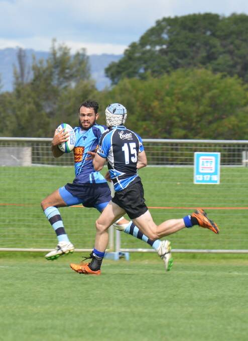 Terry Brown on his way to the try-line against Far North Coast.