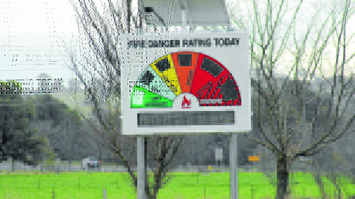 The Cudgegong Rural Fire Service District is trialling new ‘Fire Danger Rating’ signs like this one on the Gulgong Road.
