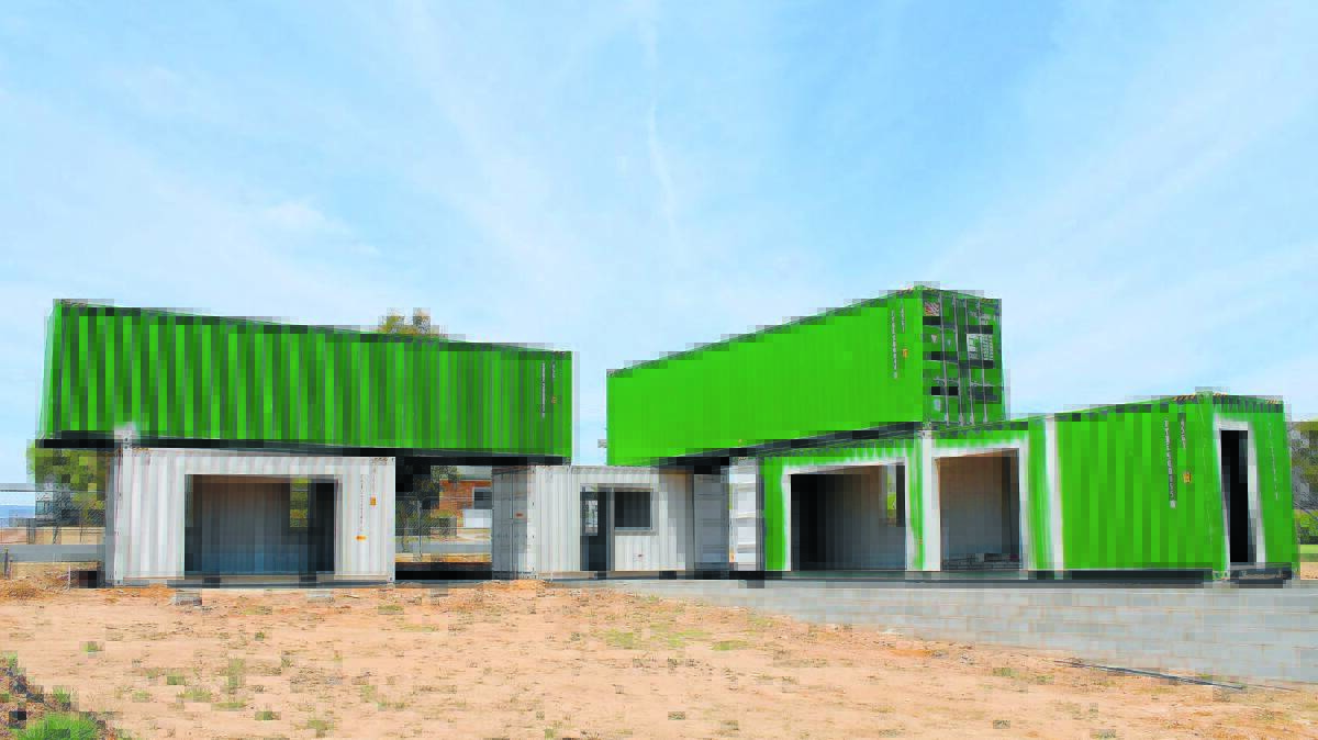 These shipping containers will form the basis of a café/gallery on Lions Drive, Mudgee.