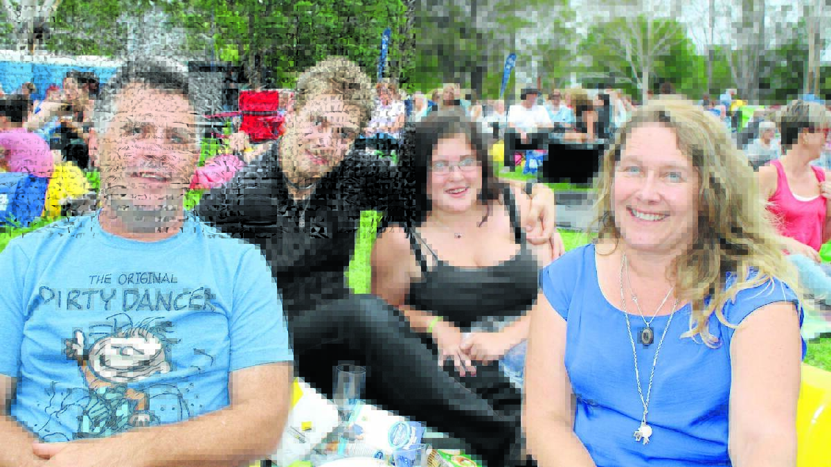Caroline Wilson, Mark Cook, (back) Jake Wilson and Chantelle Bailey came from Richmond for Flix in the Stix.