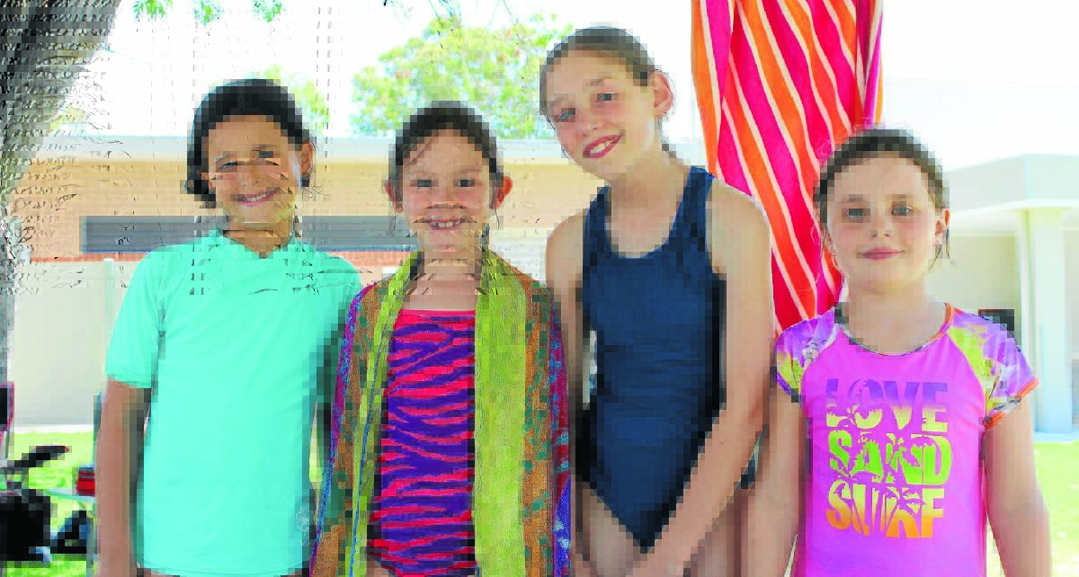 May Drinkwater, Gina McDonald, Lucy Waddell and Blayney Pearce from Ilford Public School took to the water as many times as possible on the day.
