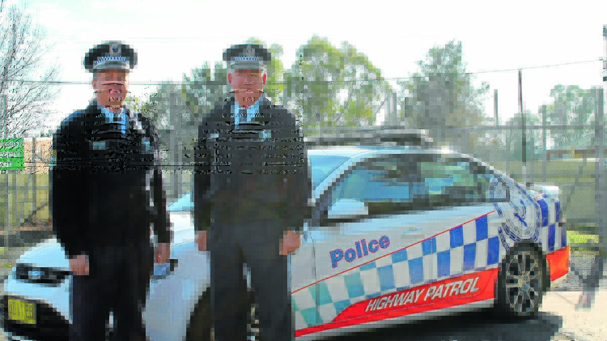 NSW Traffic and Highway Patrol Commander Assistant Commissioner John Hartley (right) was in Mudgee this week to meet with Mudgee Local Area Command Superintendent Anthony Joice to discuss matters such as drug driving.