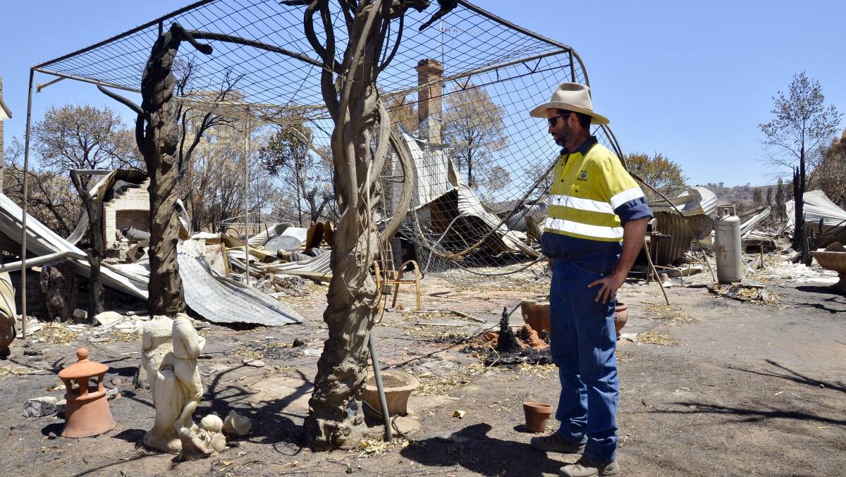 DEVASTATING: Chris Wentworth-Brown was one of the residents of Uarbry who lost his family home in the Sir Ivan busfire, which burned for more than four weeks. Photo: BELINDA SOOLE