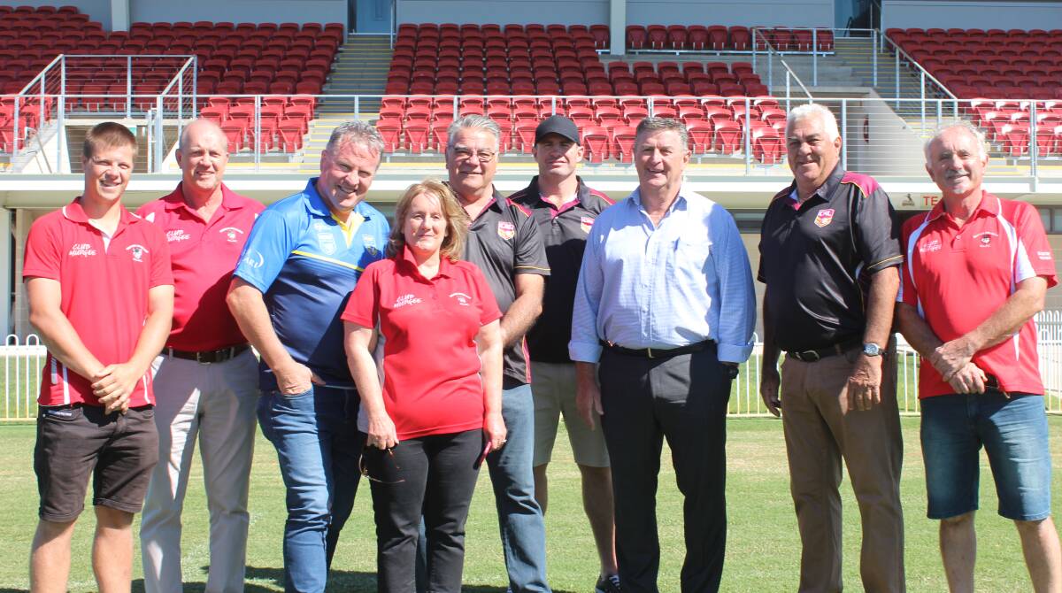 Country Rugby League, Mudgee council and Mudgee Dragons representatives met at Glen Willow Regional Sporting Complex to launch the sale of the final City vs Country tickets.