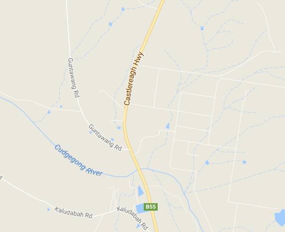 Guntawang Road was temporarily closed in both directions due to a crash that saw one man taken to Mudgee Hospital.