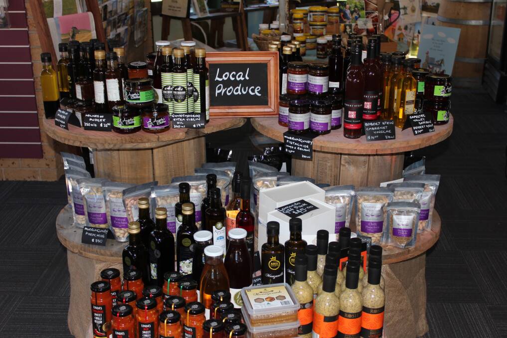 LOCAL FLAVOUR: The Mudgee Tourist Information Center boasts a wide range of the local produce that is on offer in the area. Photo: Isaac McIntyre