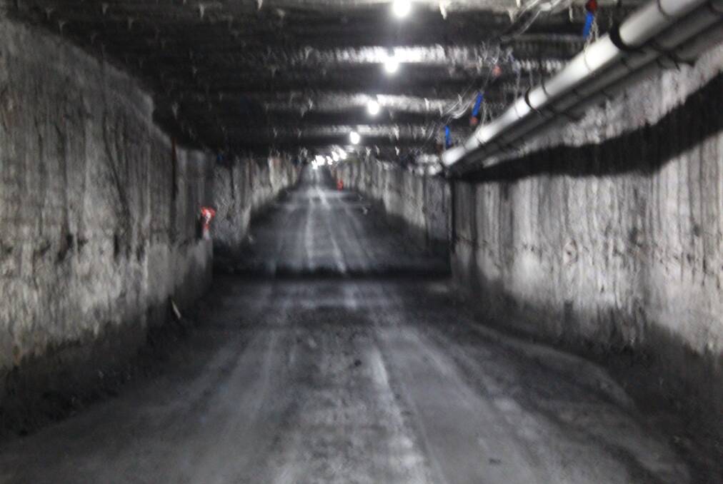 The tunnels stretch out for hundreds of metres as you descend into the mine.