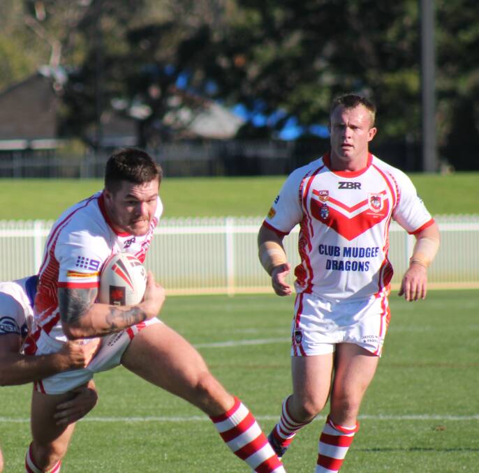 EYES ON THE PRIZE: The Dragons crossed the line 11 times against the Blayney Bears for a 56-point haul. Photo: FILE.