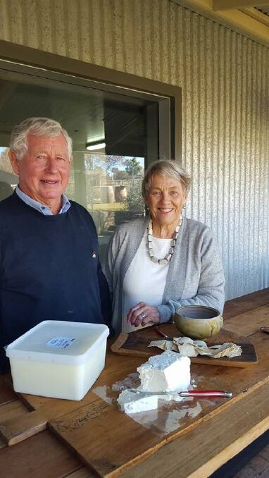 CHEESE OF THE CROP: Ro and Grosvenor Francis with their award-winning fetta. Photo supplied.