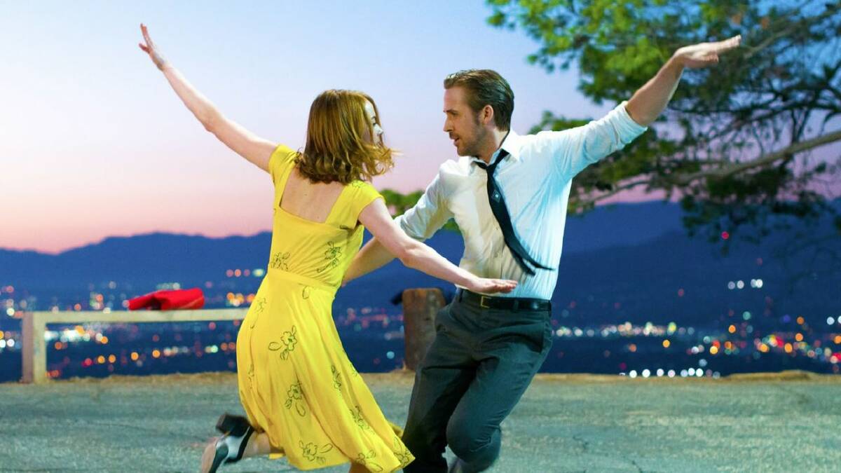 Not being shown: Ryan Gosling and Emma Stone play the lead characters in La La Land, a musical that has 14 Oscar nominations.