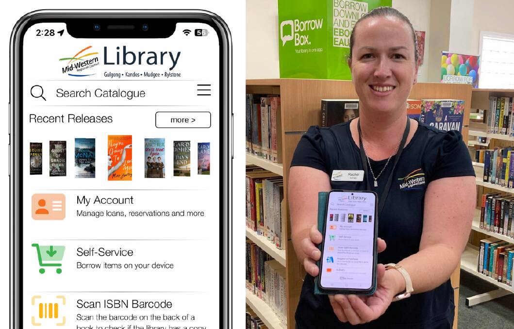 Library Services Manager, Rachel Gill with the app.