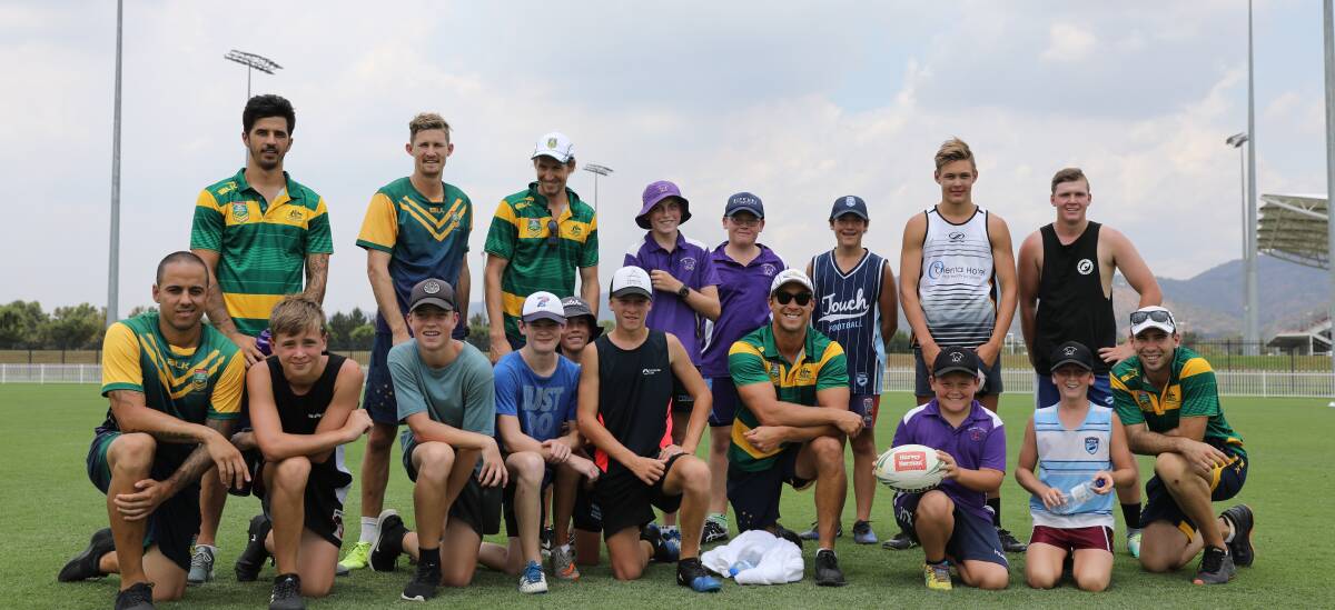 ON THE UP: Mudgee juniors trained with the Australian men's touch side in January in preparation for the NSW Touch Junior State Cup. Photo: Simone Kurtz