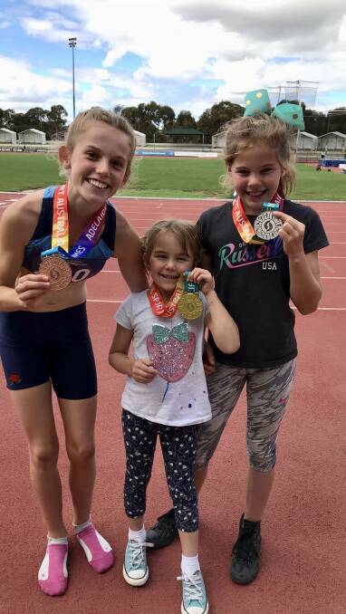 ONE FOR EACH SISTER: Alesha, Monique and Jorja each got a share of the spoils in Adelaide. Photo: Supplied