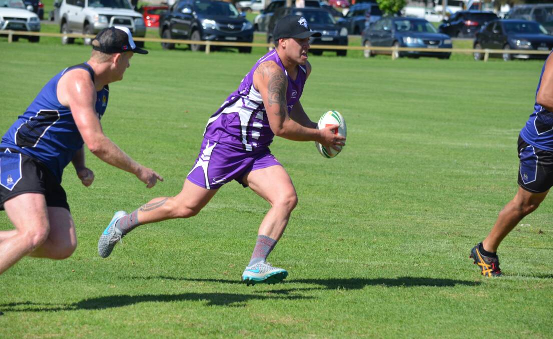 PURPLE PRIDE: Curtis Solomon and the Mudcrabs are setting sail to Port Macquarie on Friday to compete in the Touch NSW State Cup. Photo: supplied