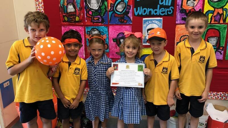 WEARING ORANGE: Mudgee Public School students were required to wear an orange accessory on Thursday to remind them to say 'NO' to bullying.