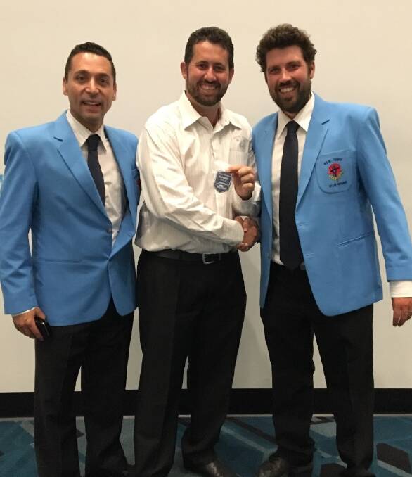 ELITE COMPANY: Ivan Giammarco, Justin Brydon and Ben Harris are three of Mudgee's level four NSW touch football referees. Photo: Supplied 