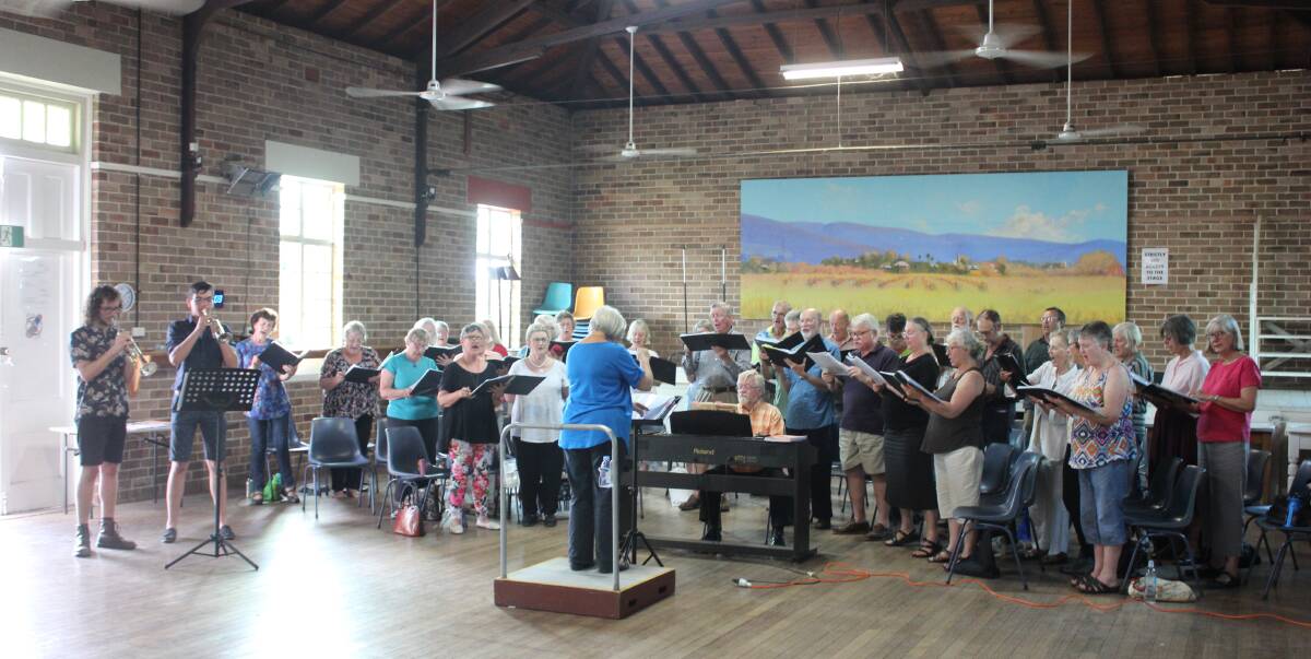 SING UP A STORM: Cudgegong Choir went through a rehearsal on Thursday as it fine tunes its performance ahead of Friday the 15th. Photo: Jake Humphreys 