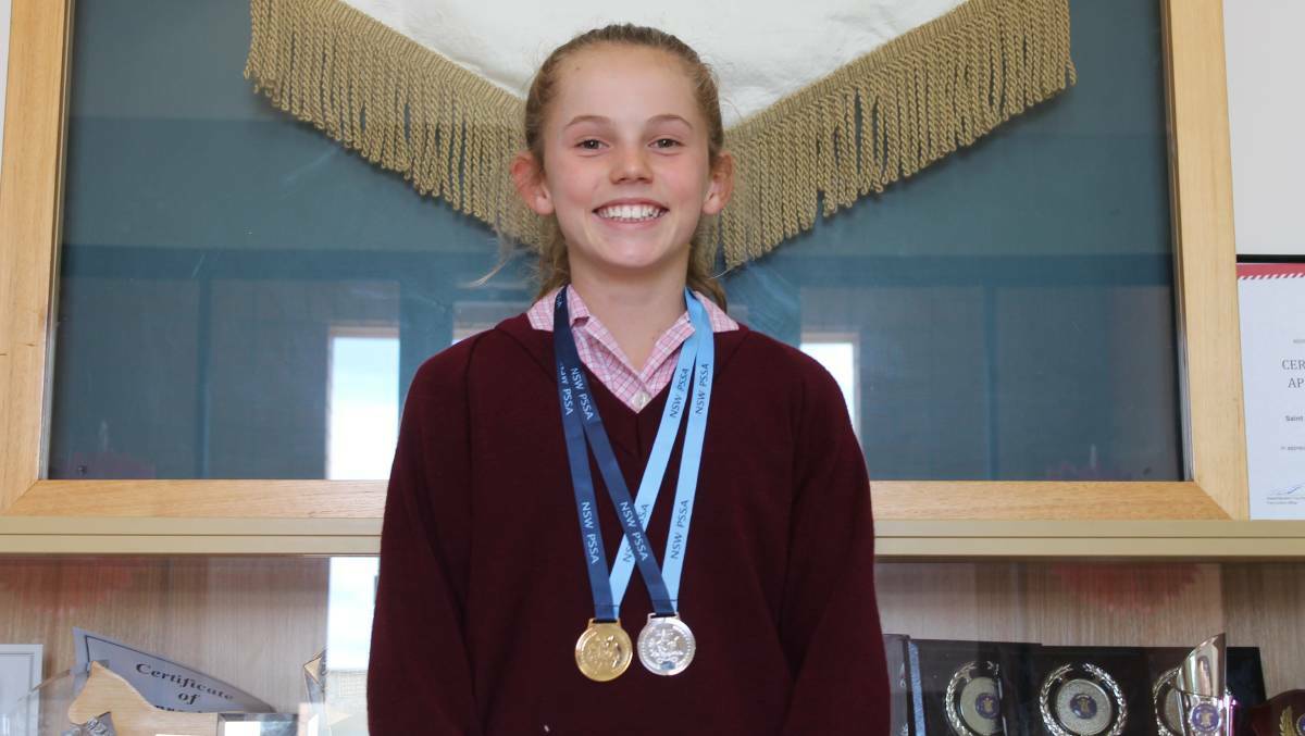 SUPERSTAR: Alesha Bennetts struck gold and silver at the Primary Schools Sports Association Athletics Championship in October.