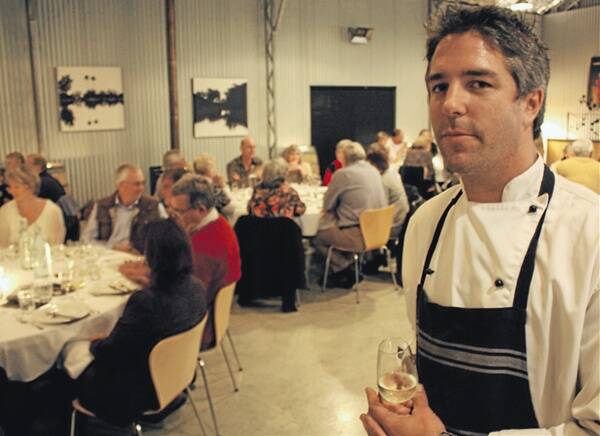 FULL HOUSE: Chef David Campbell hosted a degustation dinner at Blue Wren winery on Friday, where he encouraged  75 diners to change their perception of alpaca meat and consider farming the animals for more than just their hides and fleece by . 	020512\alpaca dinner\016