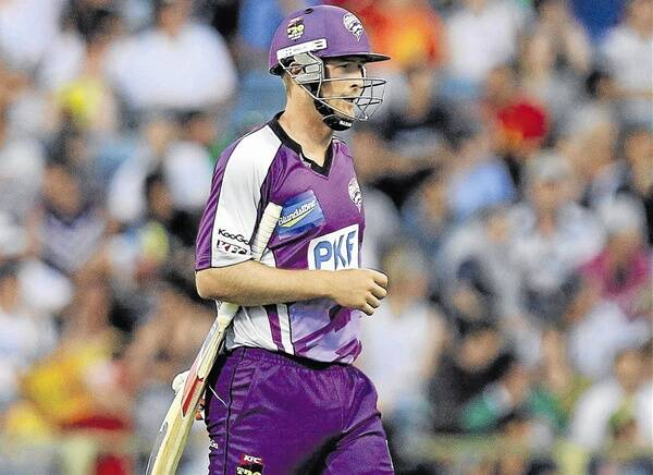 BACK HOME: Former Mudgee cricketer Rhett Lockyear has signed with the Sydney Thunder for this year’s Twenty20 Big Bash League. He is pictured playing with the Hobart Hurricanes in 2011. FILE