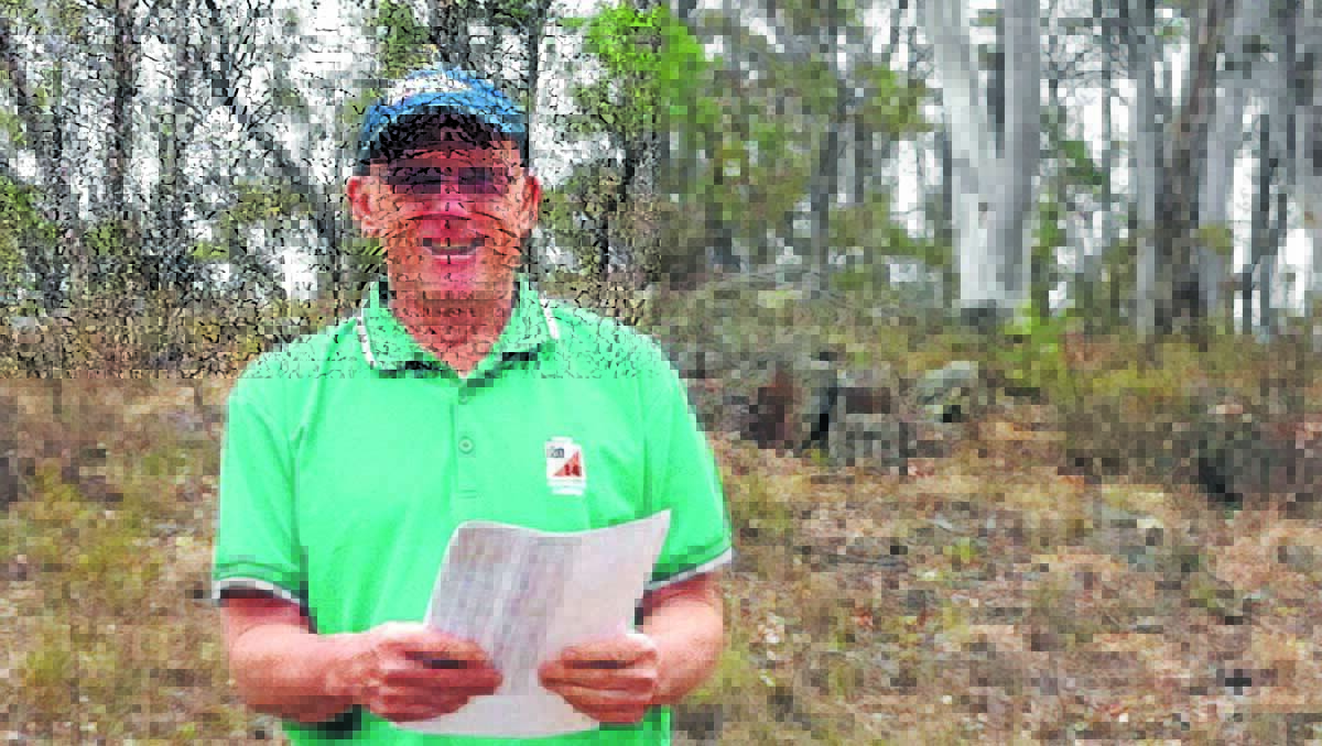 SCOUTING LOCATIONS: Easter Orienteering Carnival event co-ordinator, Nick Dent, has been out in the Rylstone/Kandos/Clandulla area checking out event locations. 271213\ orienteering NickDent