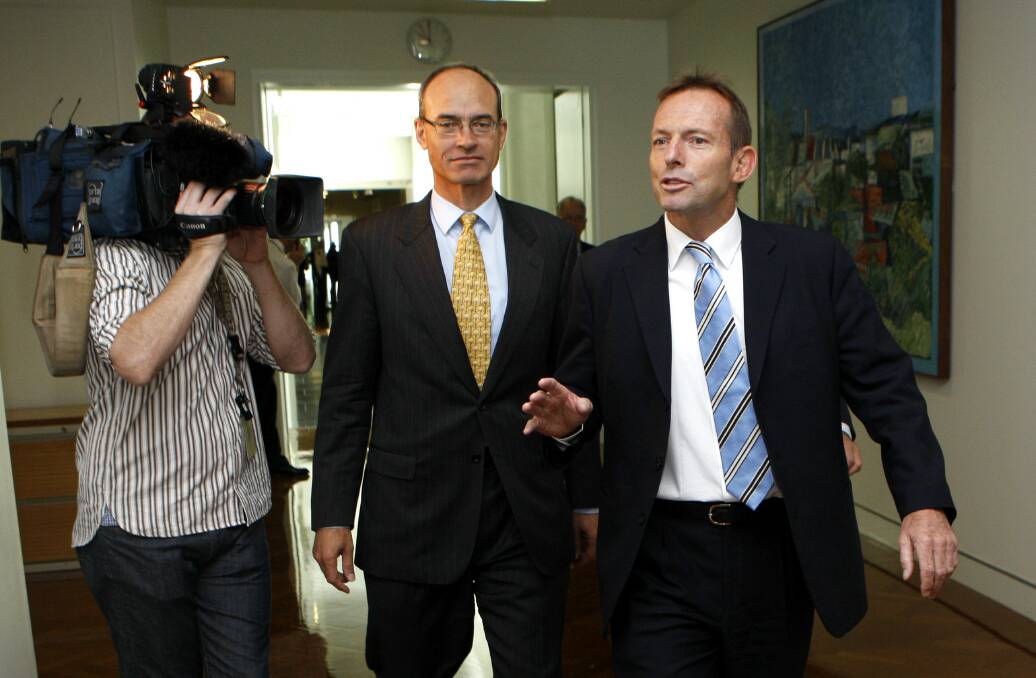 Tony Abbott v Malcolm Turnbull, December 2009. Photo: Fairfax Archive