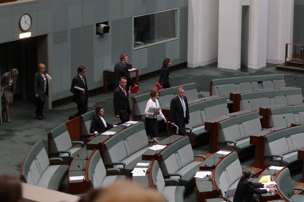 Seats begin to fill before question time at Parliament House, Canberra. Photo: Fairfax Media