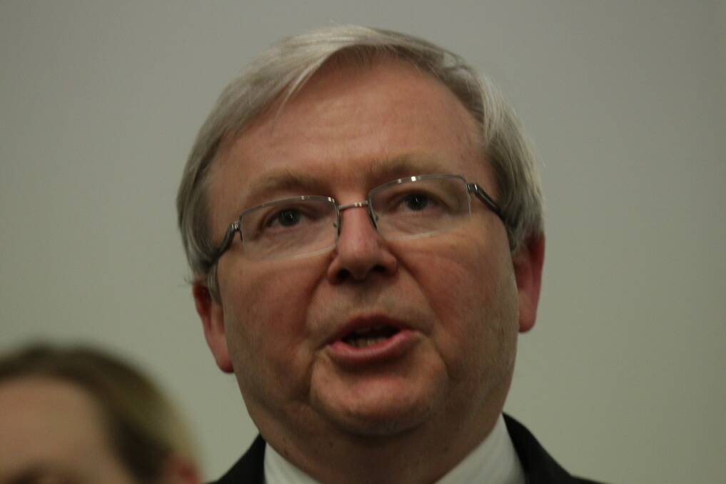 After much speculation, Kevin Rudd announced that he will not challenge the Prime Ministers title. Photo: Fairfax Media