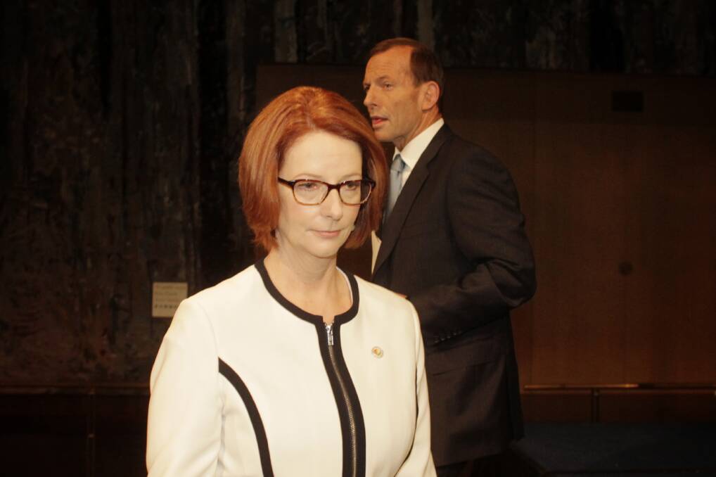 Prime Minister Julia Gillard and Opposition Leader Tony Abbott apologise to all those effected by the forced adoptions between the 1950s and 1970s. Photo: Fairfax Media