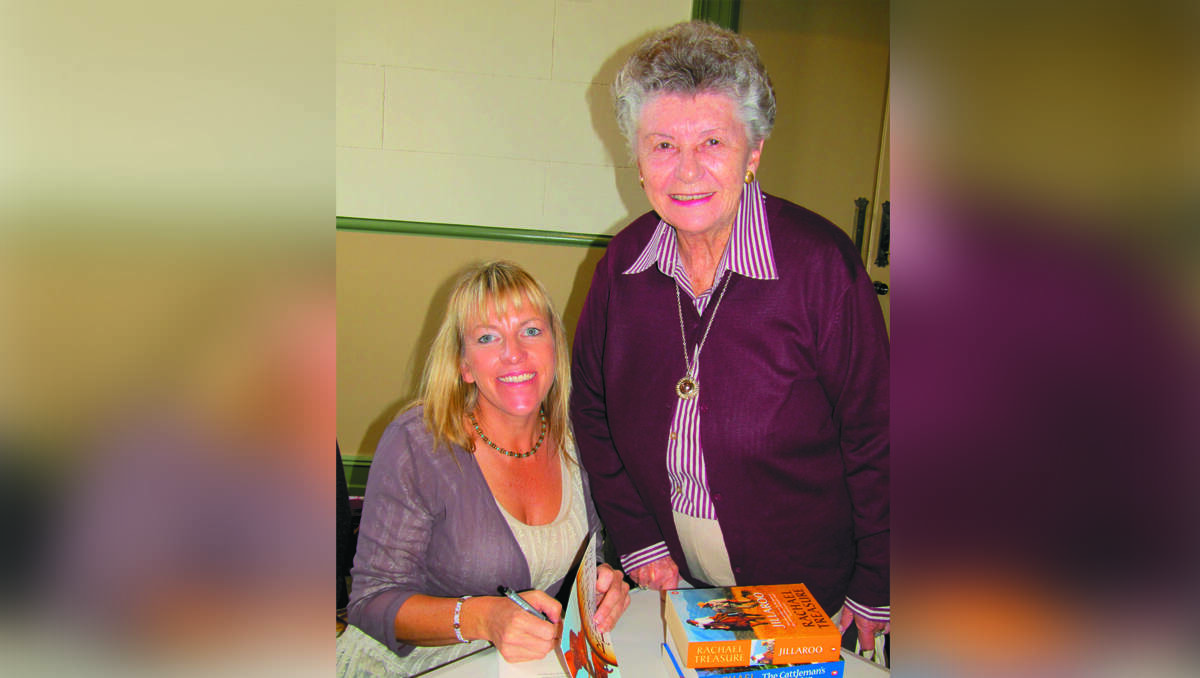 Marion Bell brought along her favour Rachael Treasure books to be signed by the author.	210413/rmtreasure/054