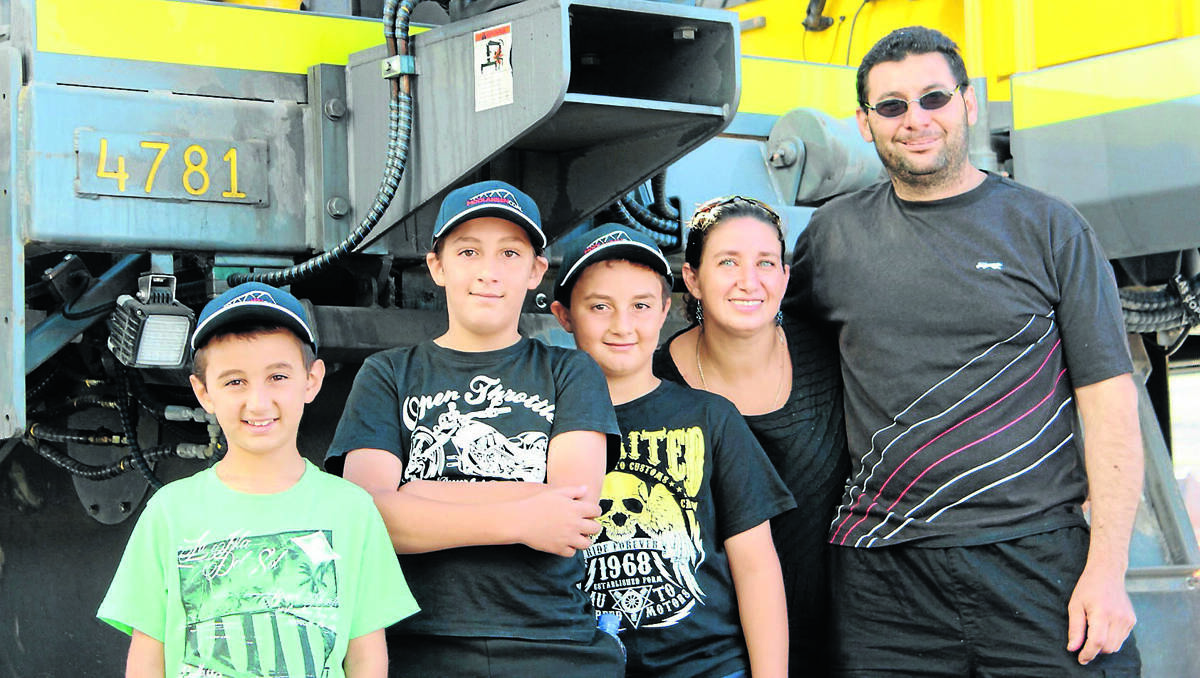 Patricia, Rocco, Sebastiano, Marco and Sebastian Carbone had a family day out at the mine.
