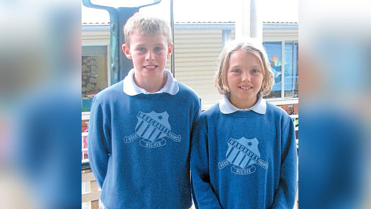 Hargraves Public School also recently elected their school captains for 2013. Cody Lawson and Bridget O’Brien were chosen by the staff and students.	190313/HargravesPS/6643