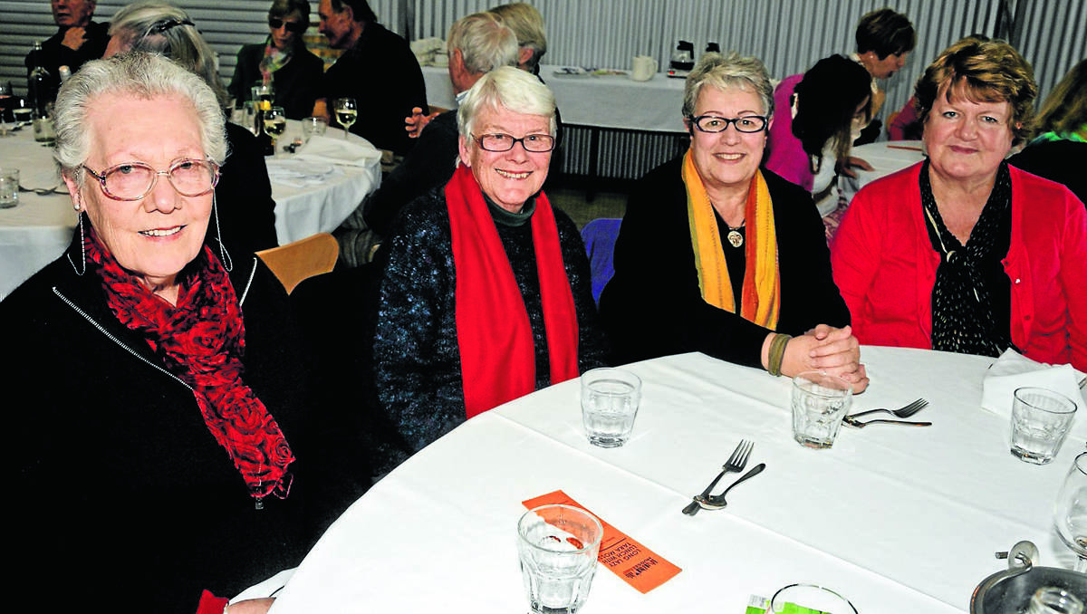 Sydneysiders Lesley Burgess, Margaret Smith, Sue Felix (a former Readers’ Festival committee member) and Therese Lake at the Long Lunch.