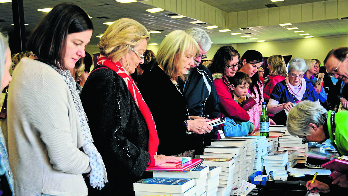 The second hand book sale was a popular feature of the Readers’ Festival.